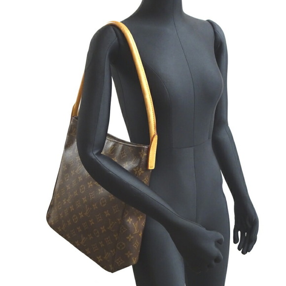 LOUIS VUITTON Looping GM Shoulder Bag M51145 Monogram Brown ⭐ - Picture 9 of 9